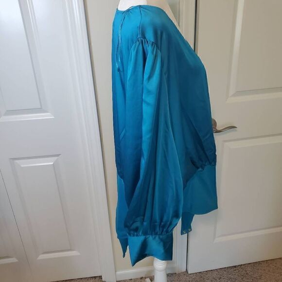 NWT Sergio Hudson x Target Teal faux wrap Bodysuit 2X - Picture 5 of 9